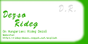 dezso rideg business card